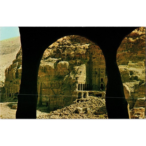 Vintage Petra Jordan Postcard King Hussein Era Pan Am Photo
